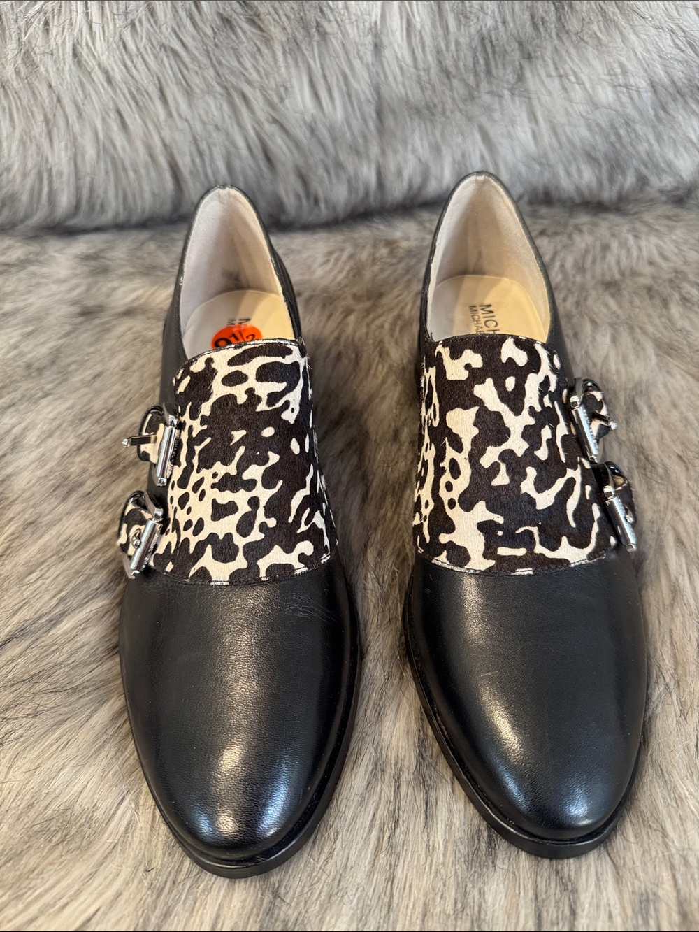 MICHEAL Michael Kors Black and Tan Leather Loafers Size 9.5 - Picture 5 of 10